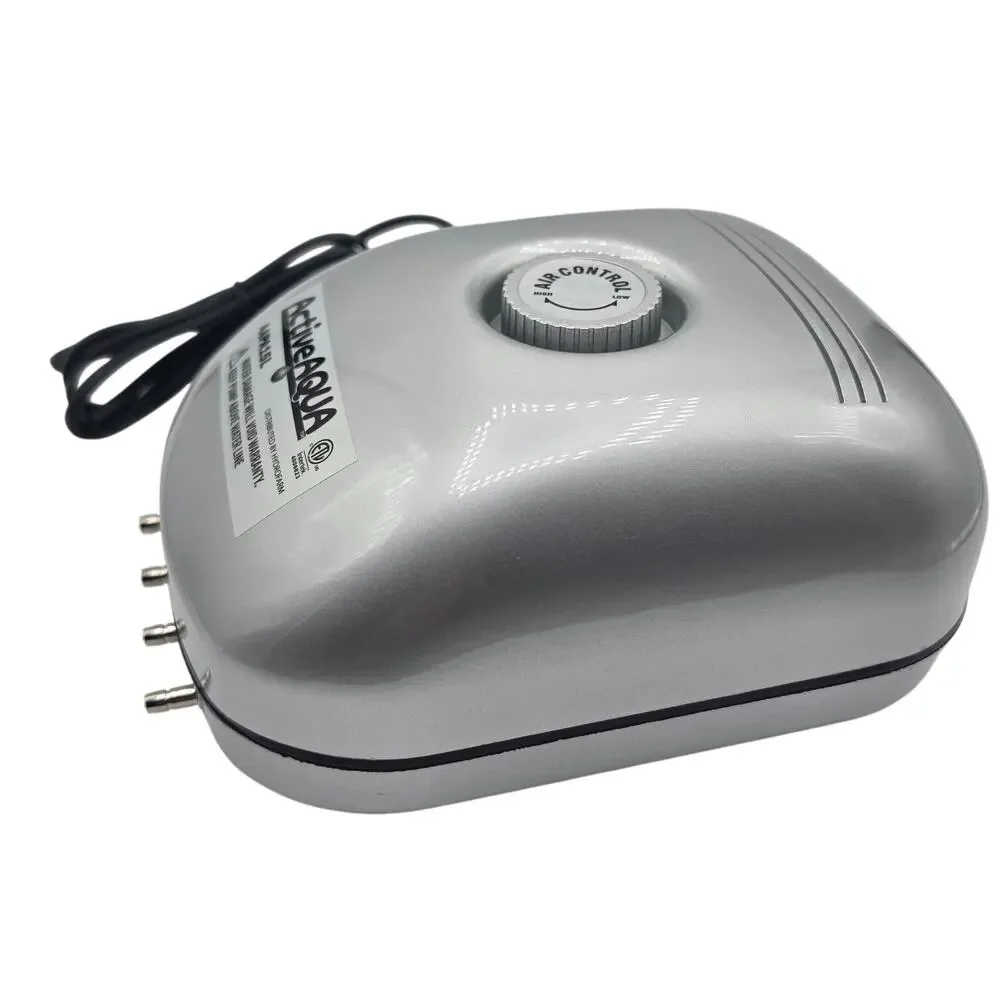 Active Aqua AAPA15L 6W 4-Outlet Air Pump 15 L/min 240 GPH Hydroponics Aquarium